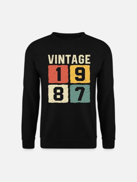 Millésime 1987 Né en 1987 - Sweat-shirt Unisexe - noir