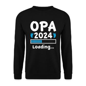 Opa 2024 Loading - Unisex Pullover - Schwarz - Vorne - Alina (178cm) & Michal (187cm)
