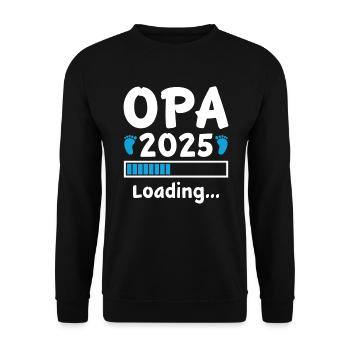 Opa 2025 Loading - Unisex Pullover - Schwarz - Vorne - Alina (178cm) & Michal (187cm)