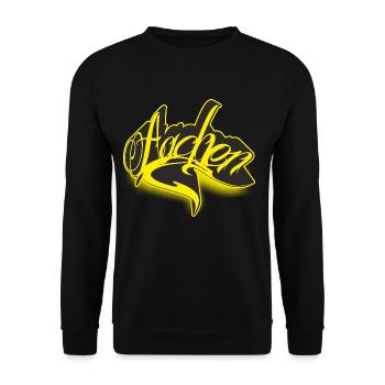 aachen - Unisex Sweatshirt - black - Front - Alina (178cm) & Michal (187cm)