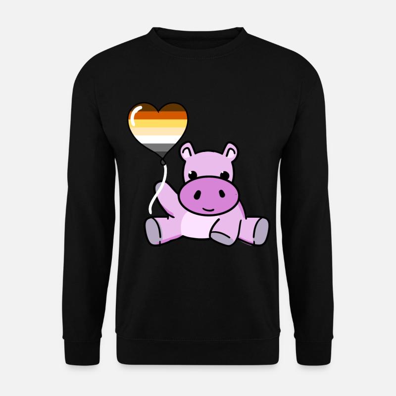 Hippo Balloon Gay Bear Pride - Unisex Sweatshirt - black