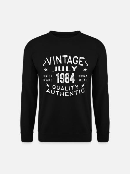 July 1984 Birthday in 1984 - Unisex Sweatshirt - black