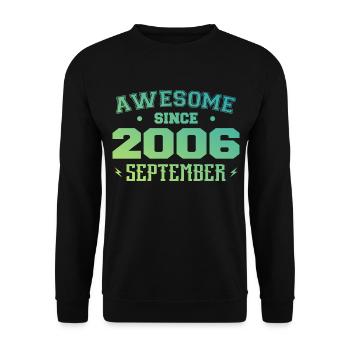 September 2006 Birthday Gift September 2006 - Unisex Sweatshirt - black - Front - Alina (178cm) & Michal (187cm)