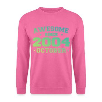 Octobre 2004 - Cadeau Anniversaire Octobre 2004 - Sweat-shirt Unisexe - rose - Devant