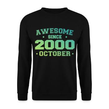 October 2000 - October 2000 Birthday Gift - Unisex Sweatshirt - black - Front - Alina (178cm) & Michal (187cm)