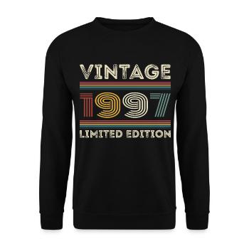 1997 Birthday 1997 Retro 1997 Gift 1997 - Unisex Sweatshirt - black - Front - Alina (178cm) & Michal (187cm)