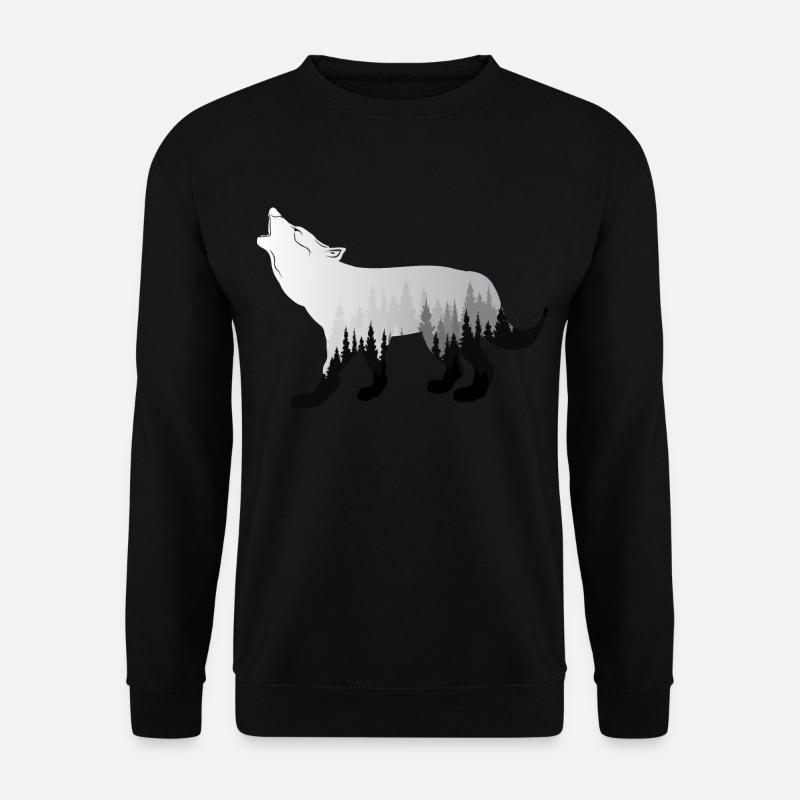 wolf - Unisex Sweatshirt - black