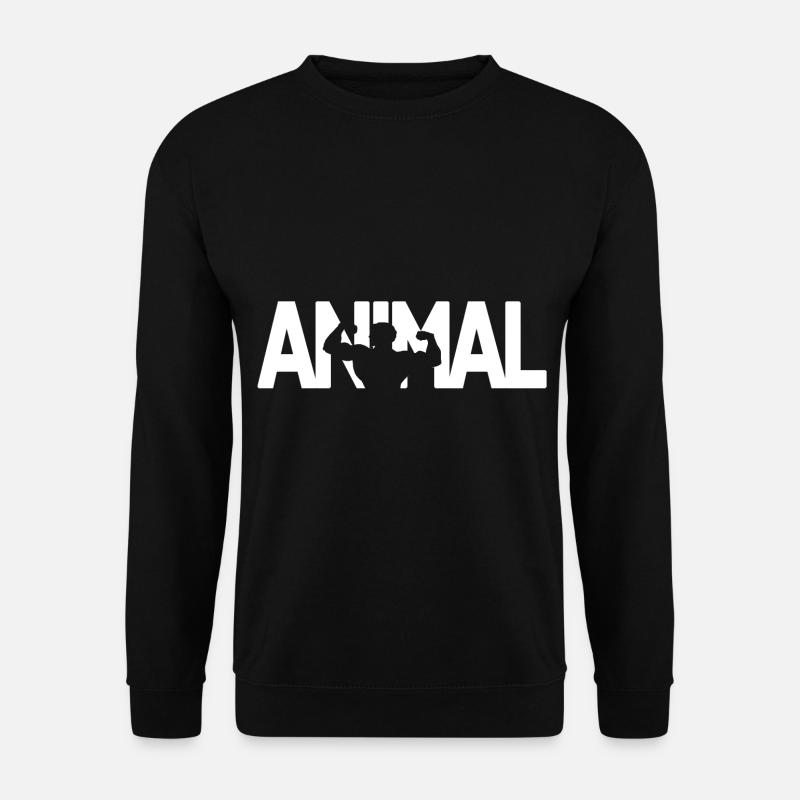 Bodybuilder Krafttraining Animal Tier Muskeln - Unisex Pullover - Schwarz