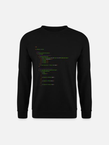Programmation HTML. Chemise de ballot - Sweat-shirt Unisexe - noir