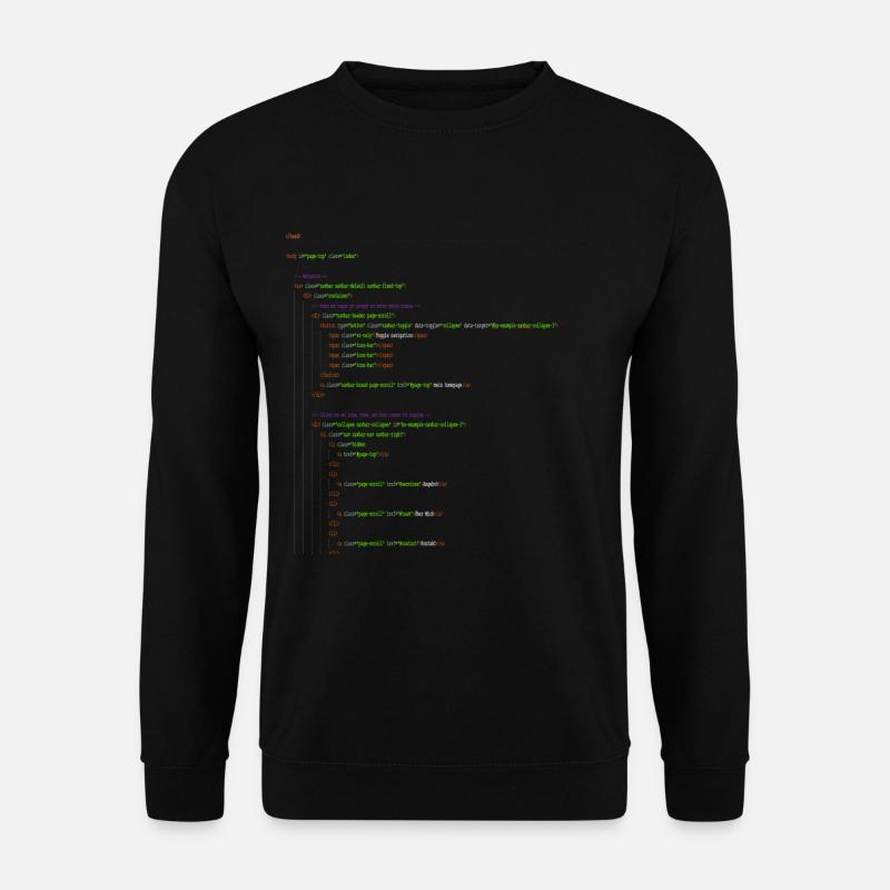 Programmation HTML. Chemise de ballot - Sweat-shirt Unisexe - noir