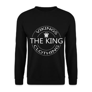 Vikings Clothing the King vikinger shirt - Unisex Pullover - Schwarz - Vorne - Alina (178cm) & Michal (187cm)
