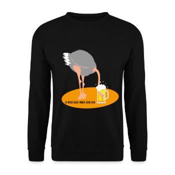 Head in the Sand (Ostrich Beer Edition) - Unisex Sweatshirt - black - Front - Alina (178cm) & Michal (187cm)