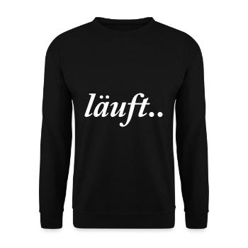 Läuft - Unisex Pullover - Schwarz - Vorne - Alina (178cm) & Michal (187cm)