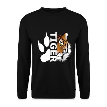 Tiger - Unisex Pullover - Schwarz - Vorne - Alina (178cm) & Michal (187cm)