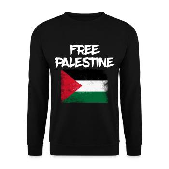 free palestine palestine - Sweat-shirt Unisexe - noir - Devant - Alina (178cm) & Michal (187cm)