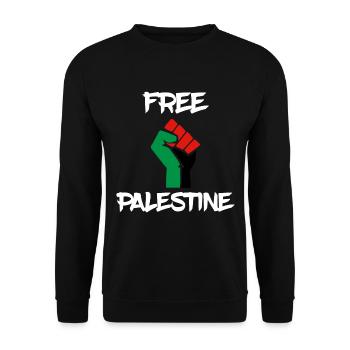 free palestine palestine poing fist - Sweat-shirt Unisexe - noir - Devant - Alina (178cm) & Michal (187cm)