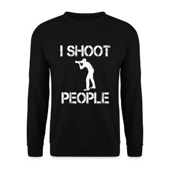 i shoot people photography fotografie - Unisex Pullover - Schwarz - Vorne - Alina (178cm) & Michal (187cm)
