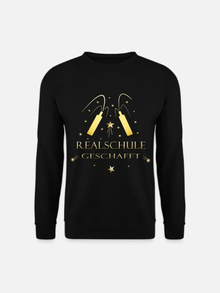 Realschule geschafft Realschulabschluss - Unisex Pullover - Schwarz