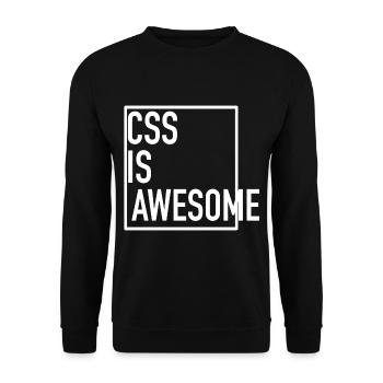 CSS is Awesome! (Even When It Overflows) - Unisex Pullover - Schwarz - Vorne - Alina (178cm) & Michal (187cm)