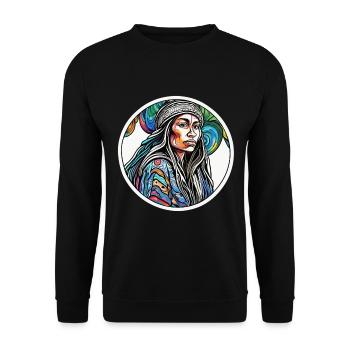 Indigena - Sweat-shirt Unisexe - noir - Devant - Alina (178cm) & Michal (187cm)