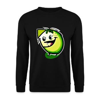 Funny graphic design of a smiling lawyer - Unisex Sweatshirt - black - Front - Alina (178cm) & Michal (187cm)