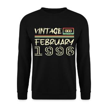 February 1996 Best Gift February 1996 - Unisex Sweatshirt - black - Front - Alina (178cm) & Michal (187cm)