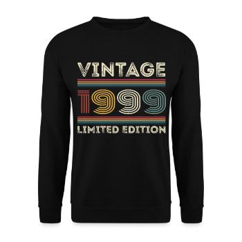 1999 Birthday 1999 Retro 1999 Gift 1999 - Unisex Sweatshirt - black - Front - Alina (178cm) & Michal (187cm)