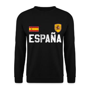 Trikot Spanien - Unisex Pullover - Schwarz - Vorne - Alina (178cm) & Michal (187cm)