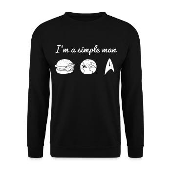 Star Trek Discovery Homme Simple - Sweat-shirt Unisexe - noir - Devant - Alina (178cm) & Michal (187cm)