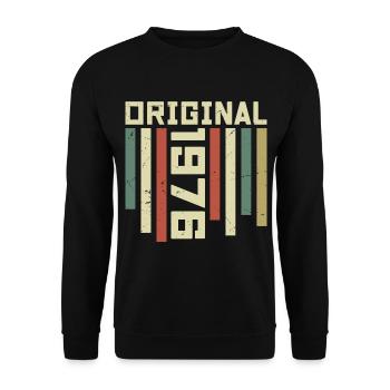 1976 Retro Geschenk 1976 48 Jahre Jubiläum Geschenk - Unisex Pullover - Schwarz - Vorne - Alina (178cm) & Michal (187cm)