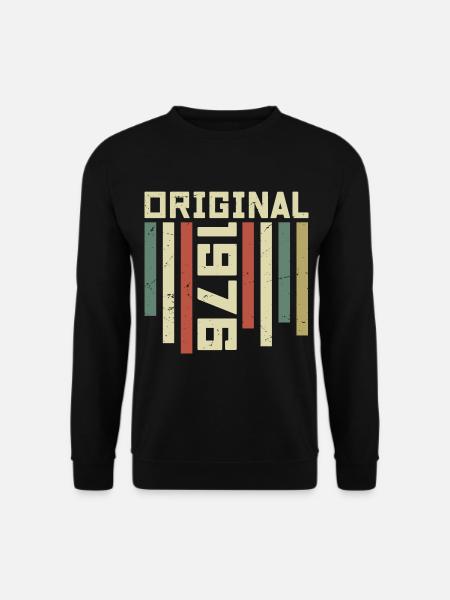 1976 Retro Geschenk 1976 48 Jahre Jubiläum Geschenk - Unisex Pullover - Schwarz