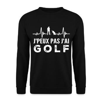 I can't I have golf - Unisex Sweatshirt - black - Front - Alina (178cm) & Michal (187cm)