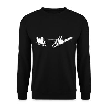 KETTENSA GE DE NOËL EN BOIS FO IRST - Sweat-shirt Unisexe - noir - Devant - Alina (178cm) & Michal (187cm)