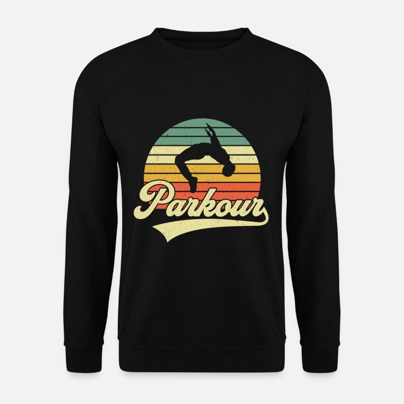 Parkour Vintage Retro - Unisex Pullover - Schwarz