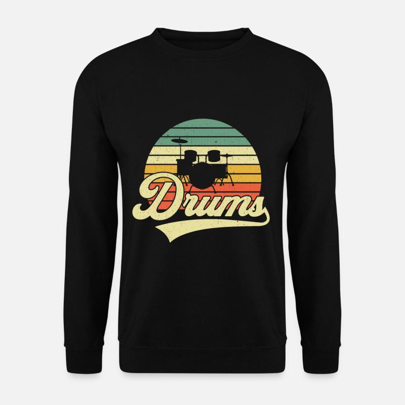 Schlagzeug Drums Retro Vintage - Unisex Sweatshirt - black