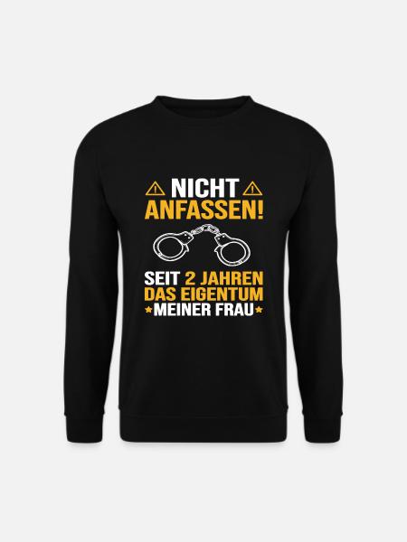 Baumwollhochzeit 2 Hochzeitstag Geschenk - Unisex Pullover - Schwarz