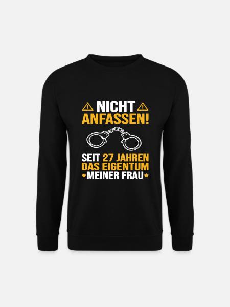 Mahagonihochzeit 27 Hochzeitstag Geschenk - Unisex Pullover - Schwarz