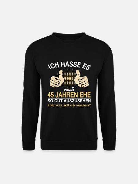 45 Hochzeitstag Messinghochzeit Geschenk - Unisex Pullover - Schwarz