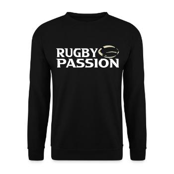 Rugby - Unisex Sweatshirt - black - Front - Alina (178cm) & Michal (187cm)