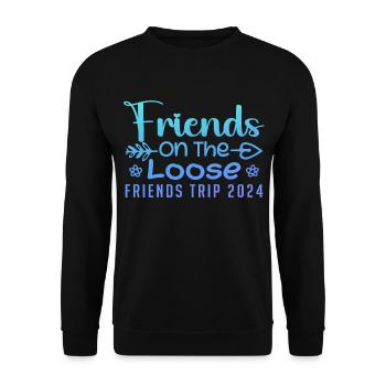 Friends On The Loose Friends Trip 2024 Vacation - Sweat-shirt Unisexe - noir - Devant - Alina (178cm) & Michal (187cm)