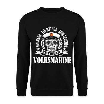Veteran Volksmarine NVA - Unisex Pullover - Schwarz - Vorne - Alina (178cm) & Michal (187cm)