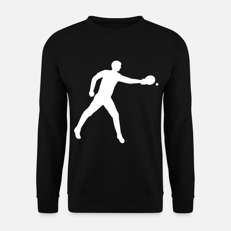 Spieler beim Tischtennis - Unisex Pullover - Schwarz