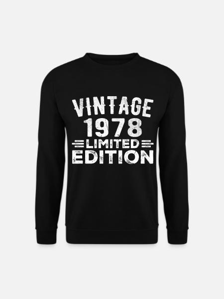 Year of birth 1978 Year of birth 1978 vintage - Unisex Sweatshirt - black