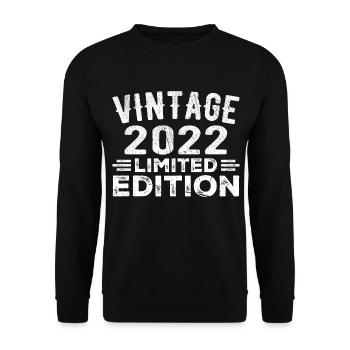 Année de construction 2022 Année de naissance Millésime 2022 - Sweat-shirt Unisexe - noir - Devant - Alina (178cm) & Michal (187cm)