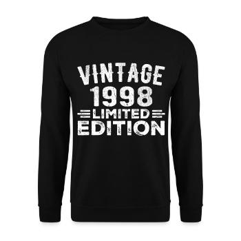 Année de naissance 1998 Année de naissance Millésime 1998 - Sweat-shirt Unisexe - noir - Devant - Alina (178cm) & Michal (187cm)