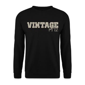 Vintage 1972 Original 1972 Retro 1972 Gift 1972 - Unisex Sweatshirt - black - Front - Alina (178cm) & Michal (187cm)
