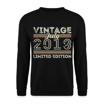 July 2018 July Birthday Gift July 2018 - Unisex Sweatshirt - black - Front - Alina (178cm) & Michal (187cm)