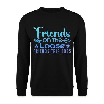 Friends On The Loose Friends Trip 2025 Vacation - Sweat-shirt Unisexe - noir - Devant - Alina (178cm) & Michal (187cm)