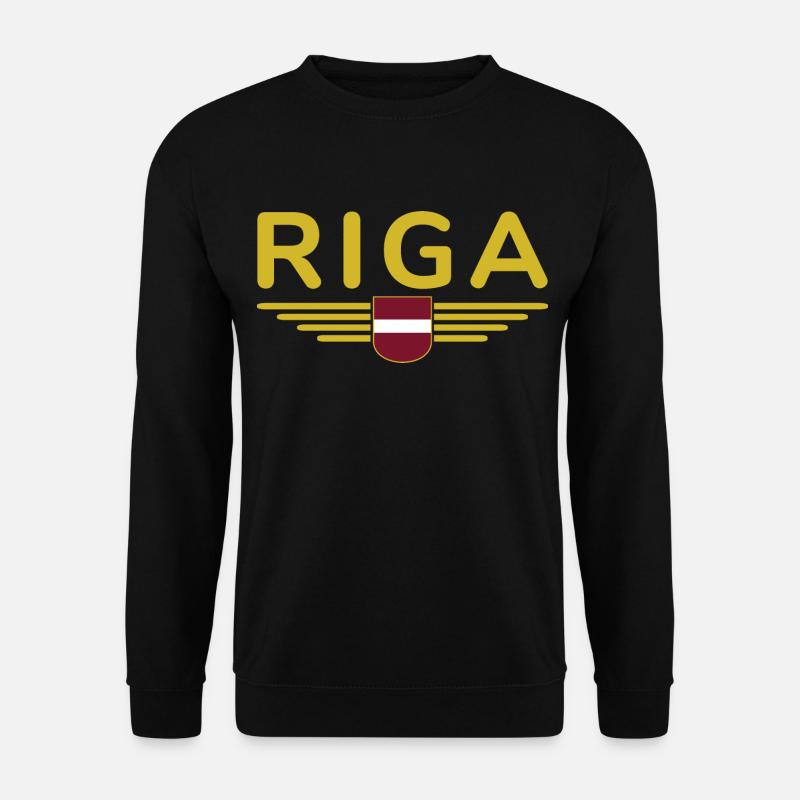 Riga T-Shirt – Hauptstadt-Liebe - Unisex Pullover - Schwarz