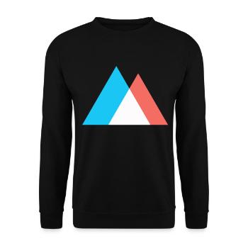 Mountains Abstract Pop Art Art - Unisex Sweatshirt - black - Front - Alina (178cm) & Michal (187cm)